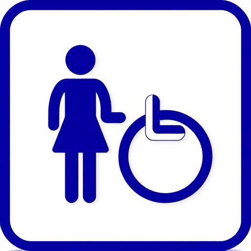 Accessibility Symbol: A stylized figure indicating accessibility for all users.